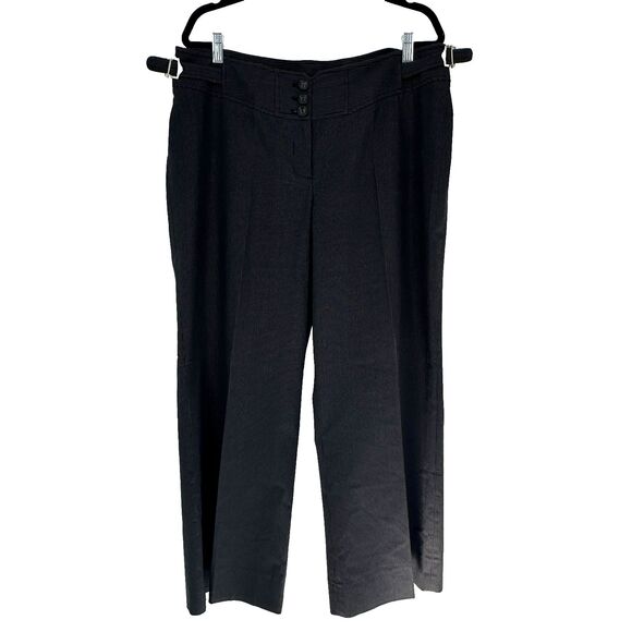 Lane Bryant Womens Pinstripe Pants Size 18 Navy Blue Stretch Career Office Work - Picture 1 of 9